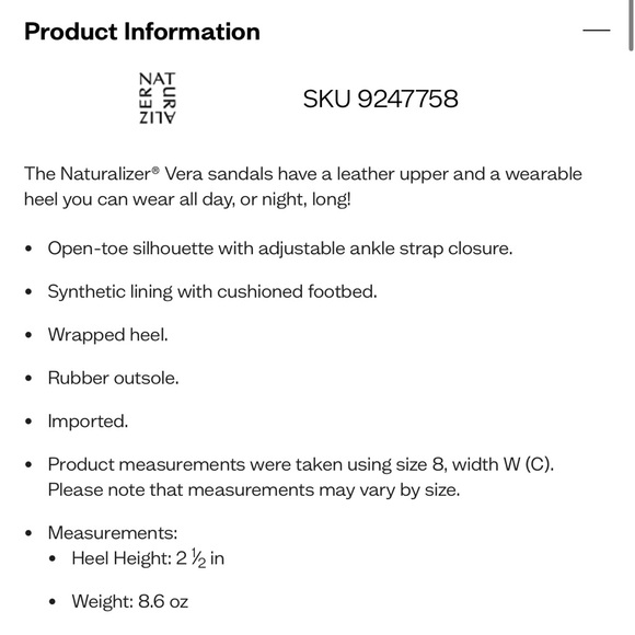 New! Naturalizer Vera Sandal English Tea - Picture 15 of 15